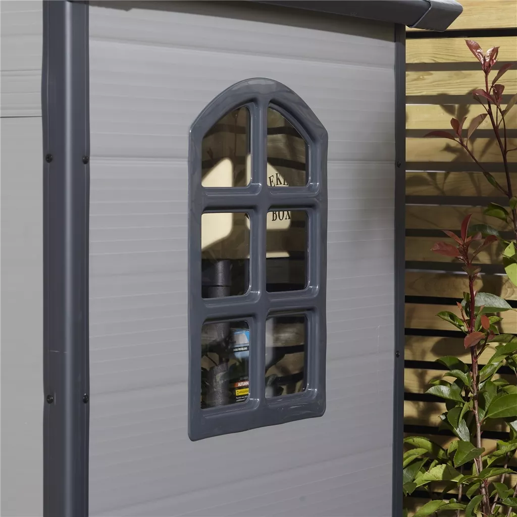 4 x 3 Single Door Apex Plastic Shed - Light Grey product image