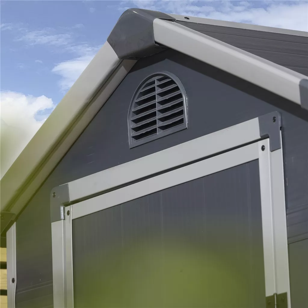 4 x 3 Single Door Apex Plastic Shed - Dark Grey product image