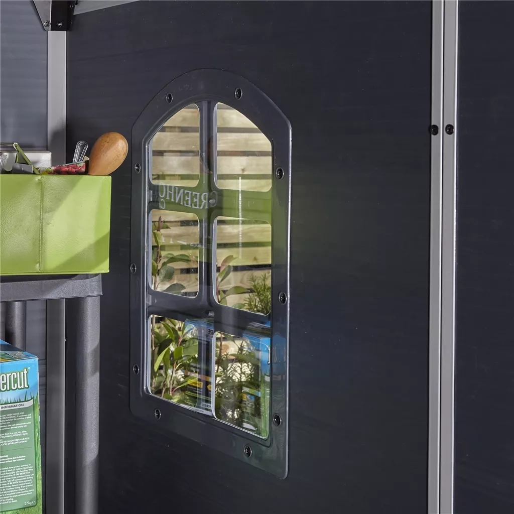 4 x 6 Single Door Apex Plastic Shed - Dark Grey product image