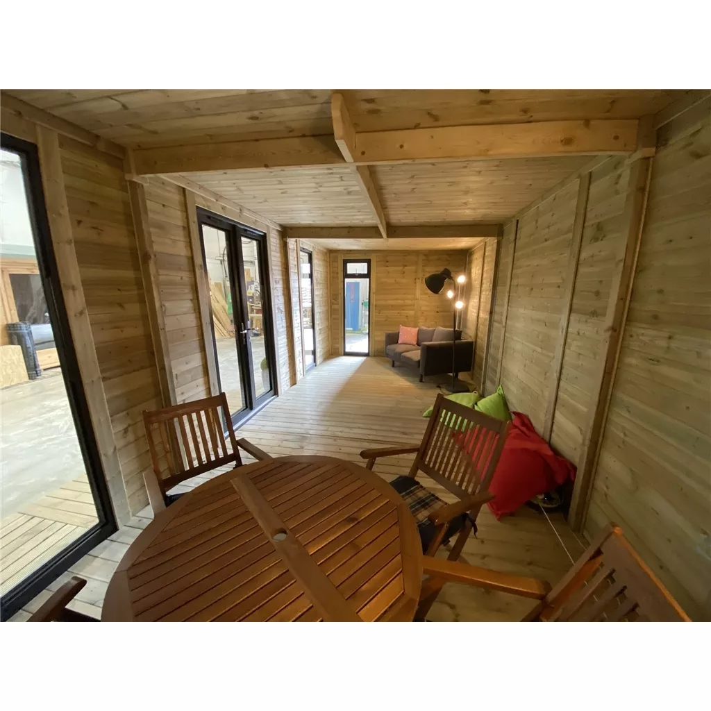 13 x 13 Executive Plus Insulated Garden Office – PVC French Doors & Windows product image