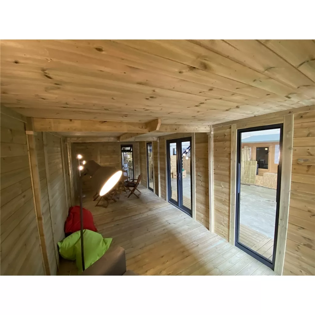 13 x 20 Executive Plus Insulated Garden Office – PVC French Doors & Windows product image