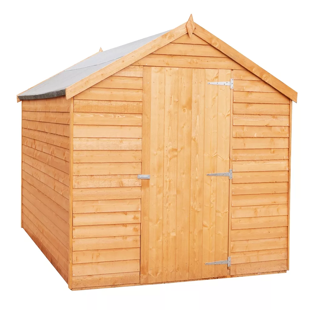 8 x 6 Super Value Overlap - Apex Wooden Bike Store – Windowless, Single Door product image
