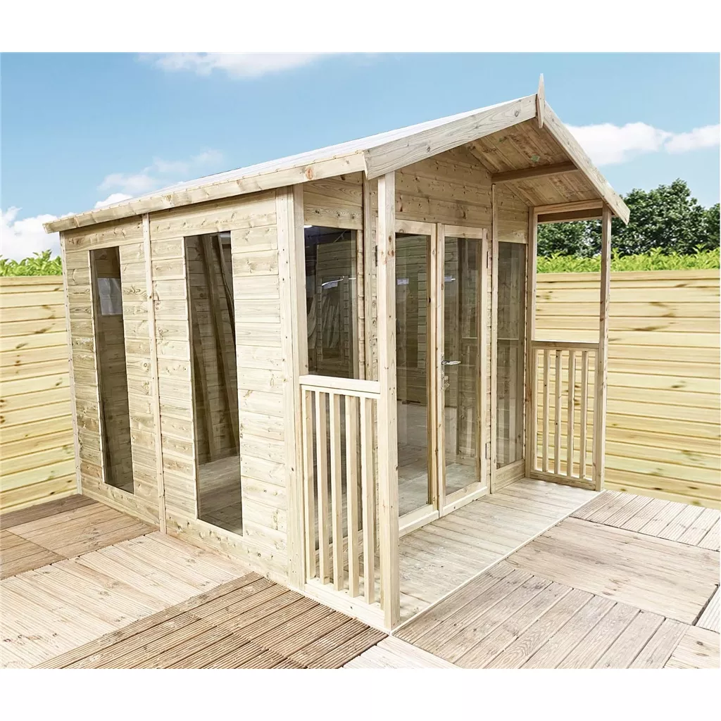 16 x 14 Pressure Treated Apex Summerhouse with Verandah product image