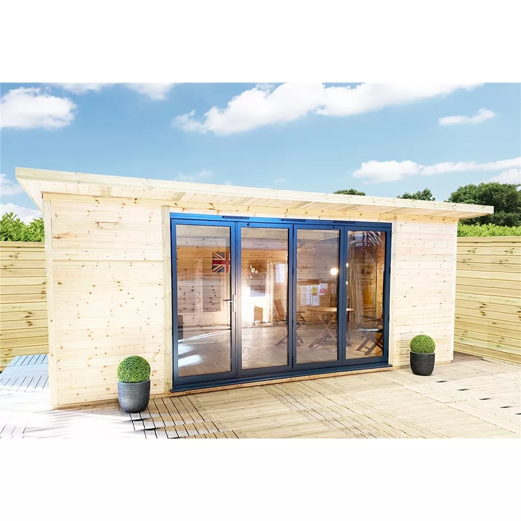 10 x 10 DELUXE PLUS Insulated Garden Office – Aluminium BiFold Doors product image