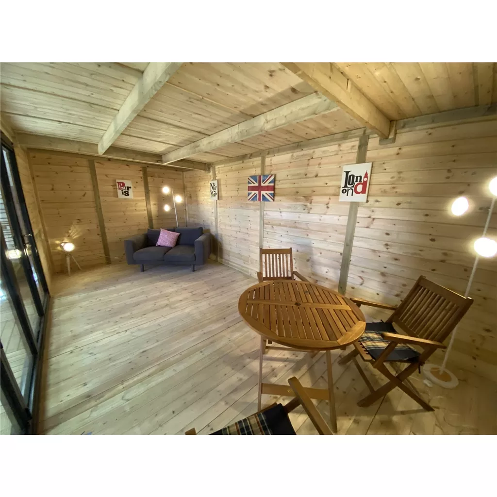 13 x 10 DELUXE PLUS Insulated Garden Office – Aluminium BiFold Doors product image
