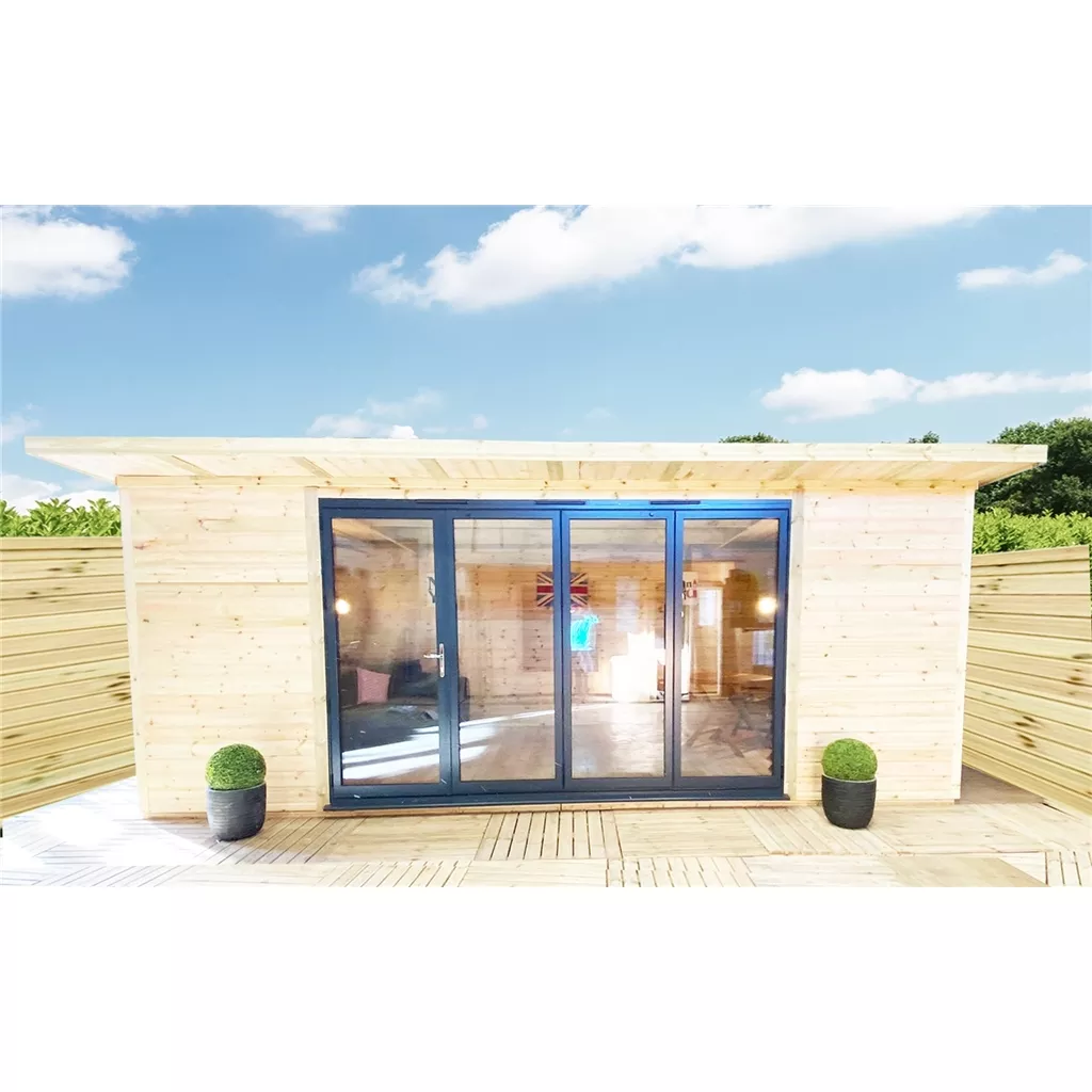 13 x 16 DELUXE PLUS Insulated Garden Office – Aluminium BiFold Doors product image