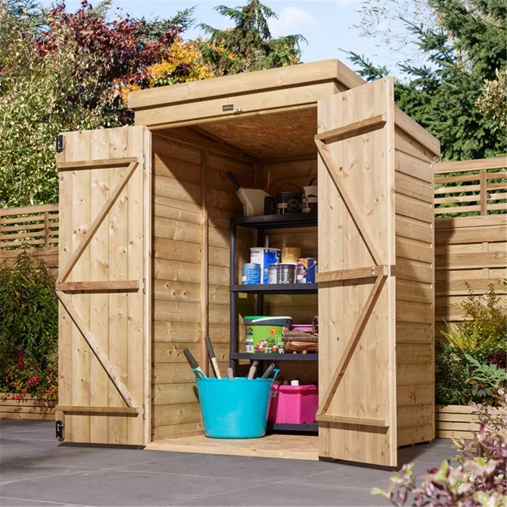 Cheshire 4×4 Shiplap Pent Shed Double Door product image