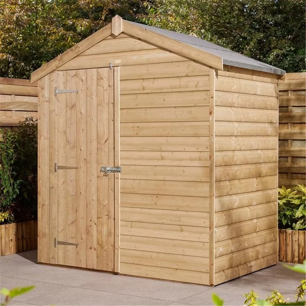 4ft x 6ft Deluxe Shiplap Hawthorne Single Door Apex Shed product image