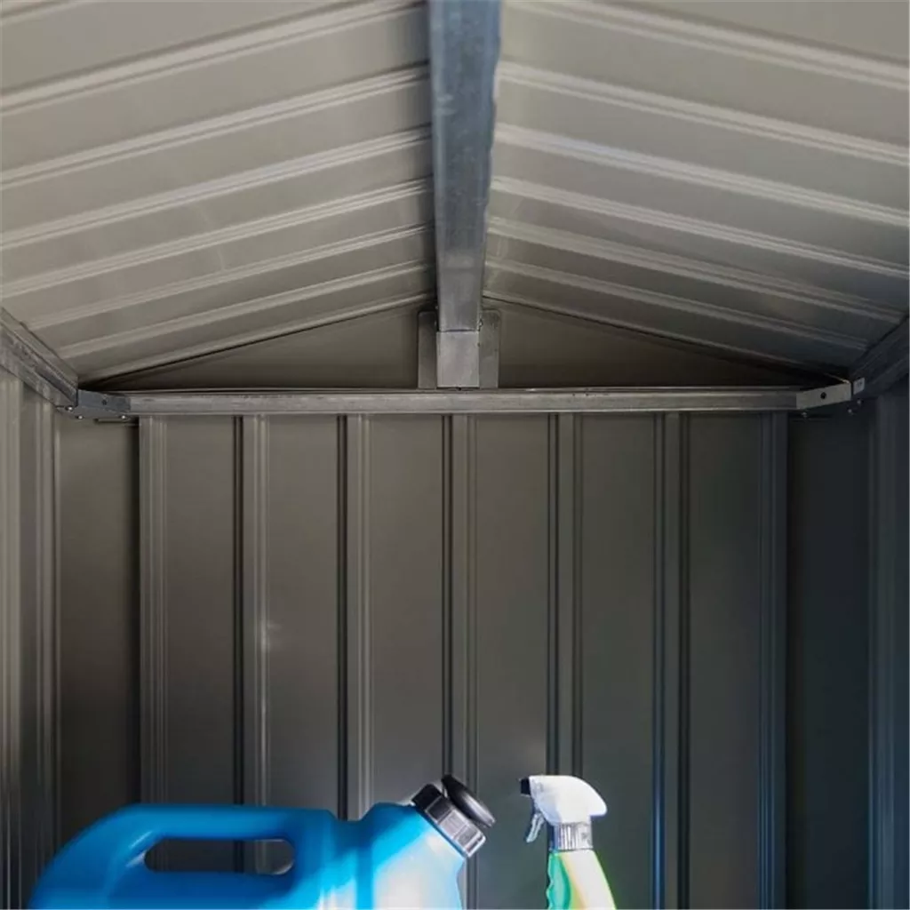 8 x 4 Deluxe Ashford Metal Apex Shed – Double Door and Foundation Kit product image