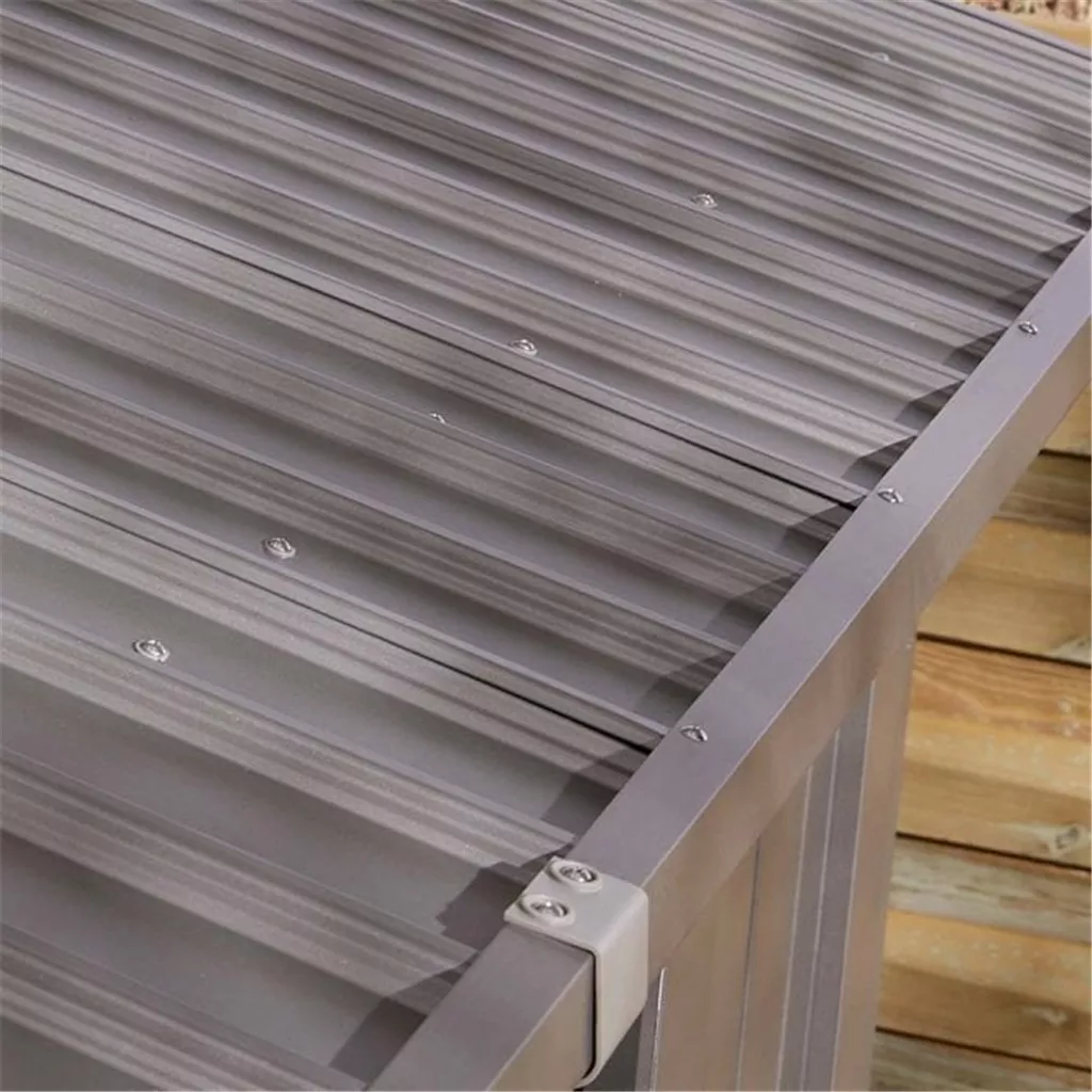 8 x 4 Deluxe Ashford Metal Apex Shed – Double Door and Foundation Kit product image