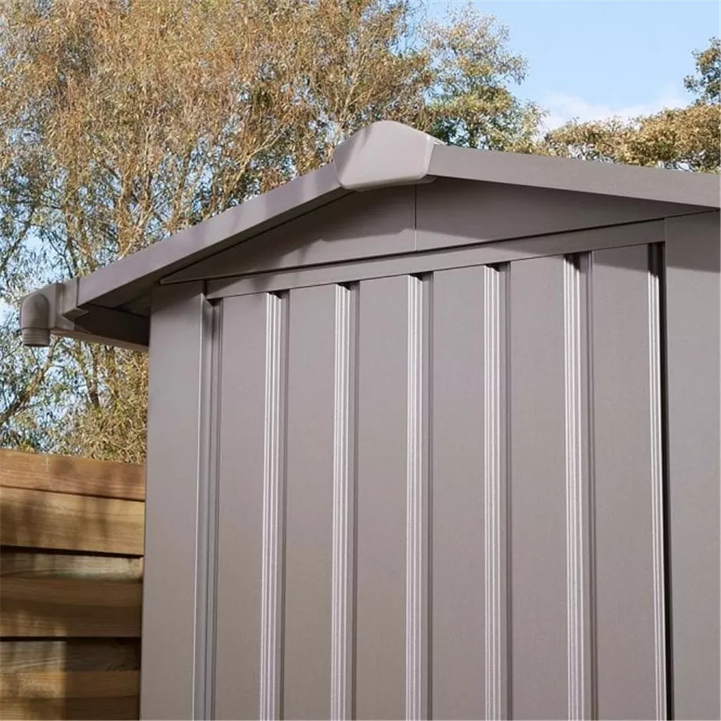 8 x 4 Deluxe Ashford Metal Apex Shed – Double Door and Assembly product image
