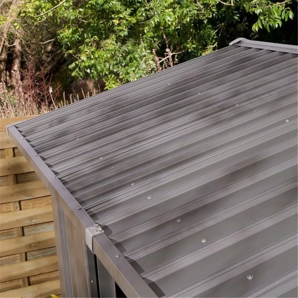10 x 8 Deluxe Ashford Metal Apex Shed – Double Door, Assembly & Foundation Kit product image