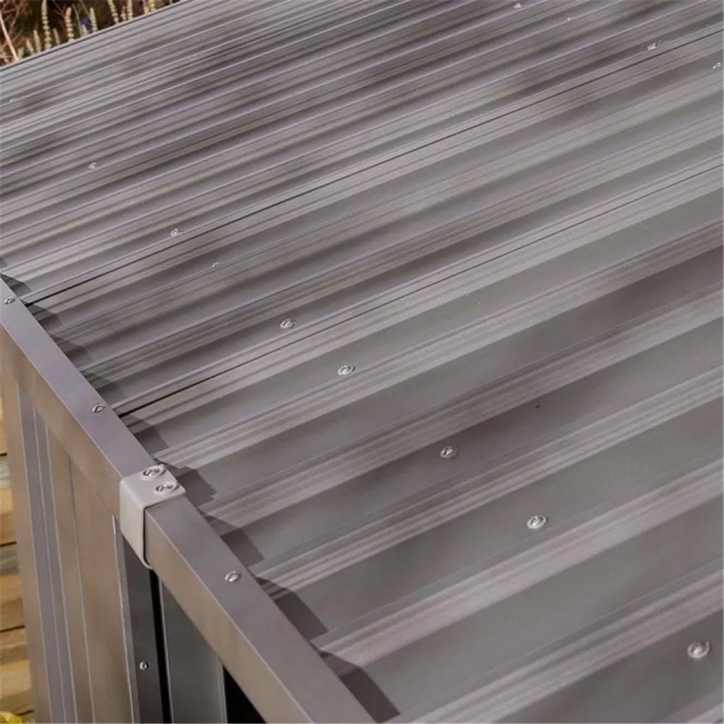 10 x 10 Deluxe Ashford Metal Apex Shed – Double Door & Foundation Kit product image
