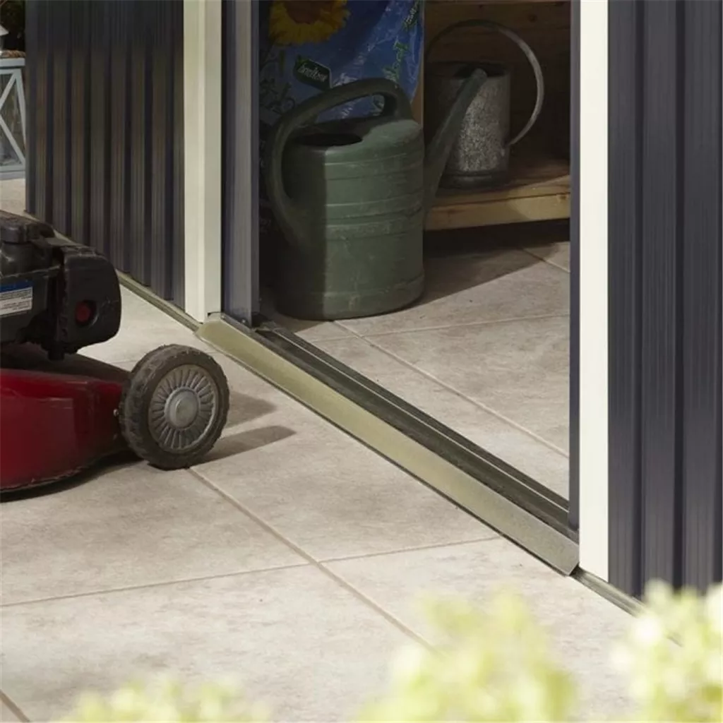 10 x 8 Deluxe Ironwood Metal Apex Shed – Double Door & Foundation Kit – Dark Grey product image