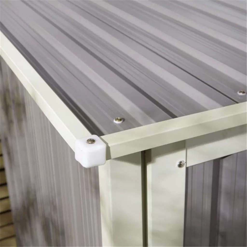5 x 3 Deluxe Ironwood Metal Pent Shed – Single Door & Foundation Kit – Light Grey product image