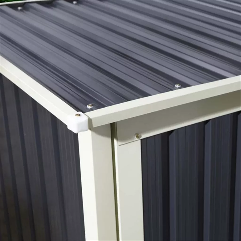 5 x 3 Deluxe Ironwood Metal Pent Shed – Single Door, Assembly & Foundation Kit – Dark Grey product image