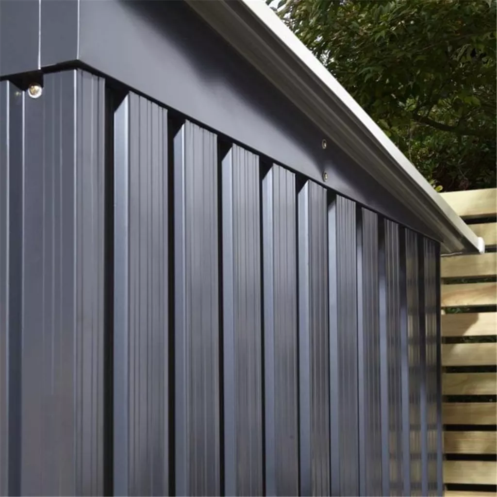 6 x 4 Deluxe Ironwood Metal Pent Shed – Single Door & Foundation Kit – Dark Grey product image