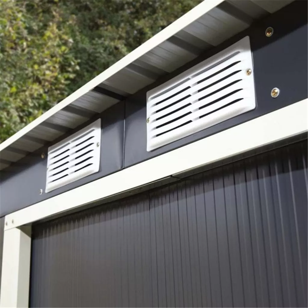 8 x 4 Deluxe Ironwood Metal Pent Shed – Single Door & Foundation Kit – Dark Grey product image